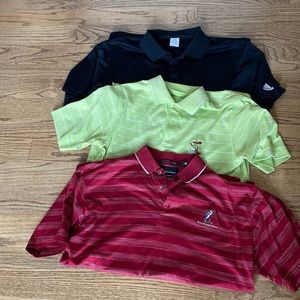 Bundle of Three Mens Medium Golf Shirts